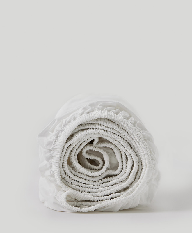 Home Organic Cool-air Percale Fitted Sheet made with Organic Cotton | Pact | Pact Apparel