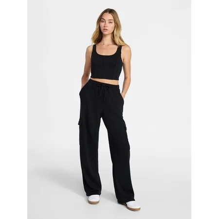 No Boundaries Bustier Tank and Cargo Pant Set 2-Piece Women s and Women s Plus Sizes XXS-4X | Walmart (US)