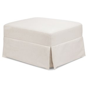 Namesake Crawford Modern Fabric Gliding Ottoman in Performance Cream | Cymax