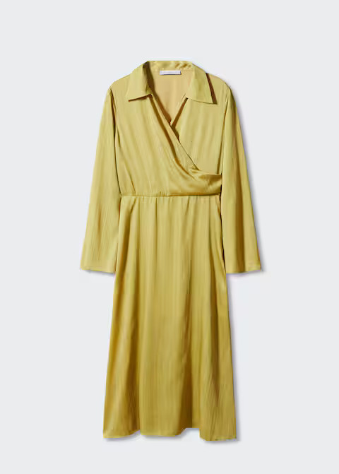 Satin shirt dress | MANGO (UK)
