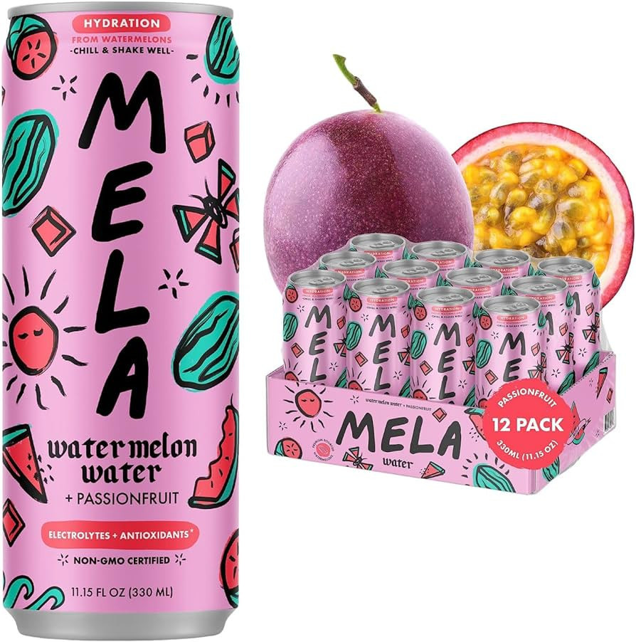 Mela Water Natural Watermelon Juice Drink, Electrolytes & Antioxidants, Natural Hydration, Coconu... | Amazon (US)