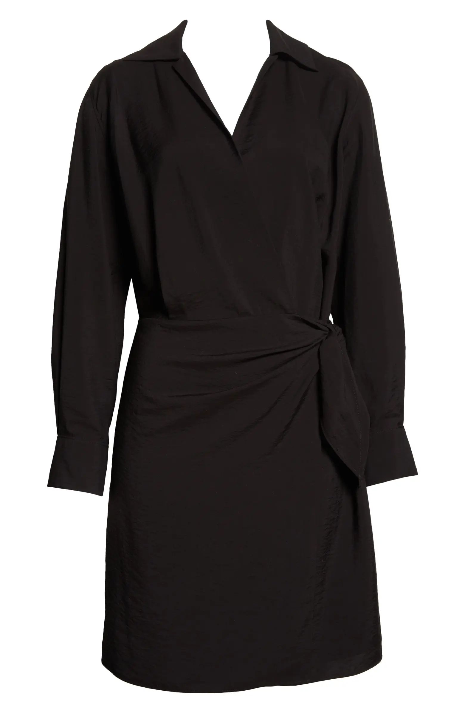 Long Sleeve Wrap Front Dress | Nordstrom