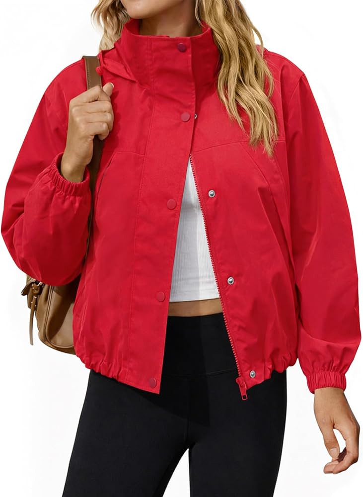 Yousify Womens Lightweight Jacket Windbreaker Hooded Athletic Sun Protection Outerwear Hiking Jac... | Amazon (US)