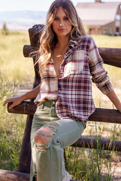 Matchmaker Mixed Plaid Top | Shop Priceless