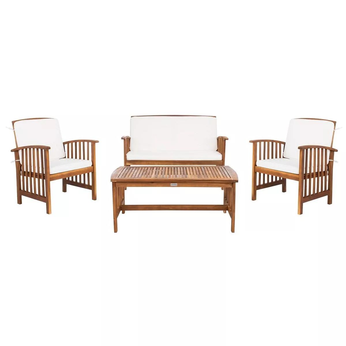 Rocklin 4 Piece Patio Outdoor Conversation Set  - Safavieh | Target