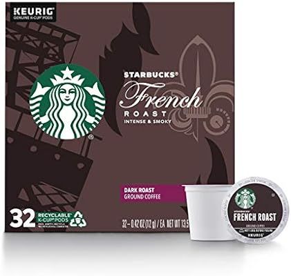 Starbucks Dark Roast K-Cup Coffee Pods — French Roast for Keurig Brewers — 1 box (32 pods) | Amazon (US)