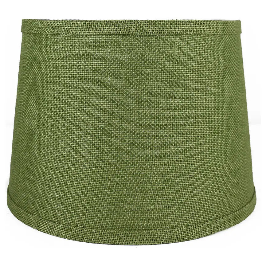 French Drum Burlap Lampshade, 12" to 16" Bottom Size - 12" - Khaki Green | Overstock