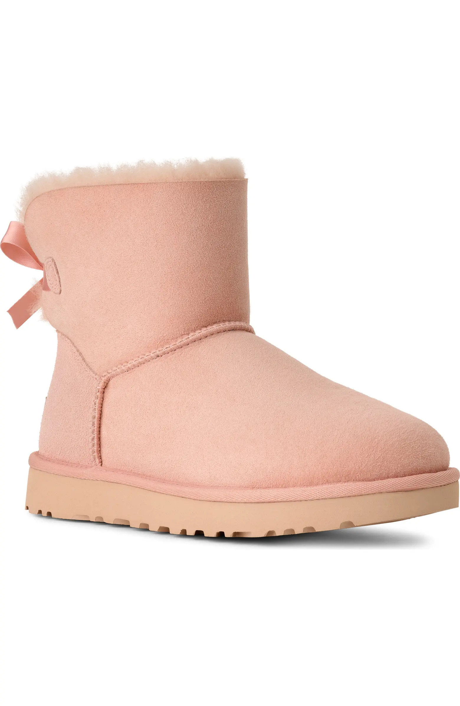 Mini Bailey Bow II Genuine Shearling Bootie (Women) | Nordstrom