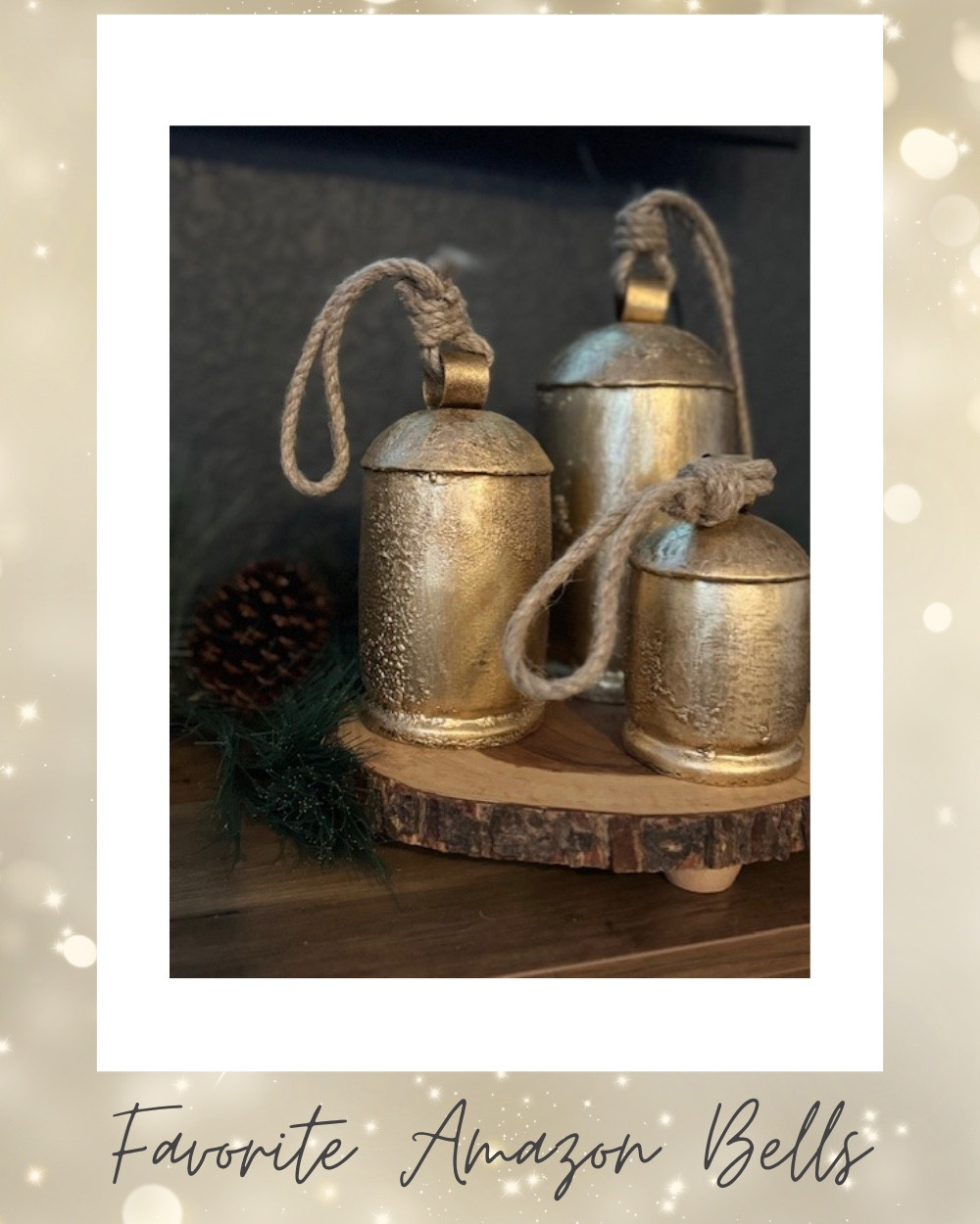 I love these beautiful Christmas accents.  Perfect addition to your holiday decor!  Christmas | decorations | gold bells | candles | amazon 

#LTKSeasonal #LTKHome #LTKHoliday