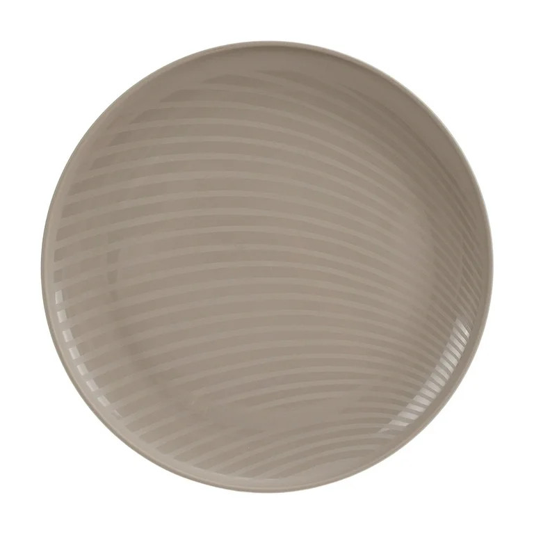Mainstays - Beige Round Plastic Plate, Swirl Etched, 10.5 inch | Walmart (US)