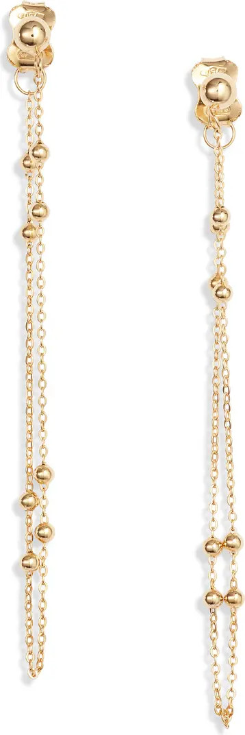 14K Gold Chain Loop Earrings | Nordstrom