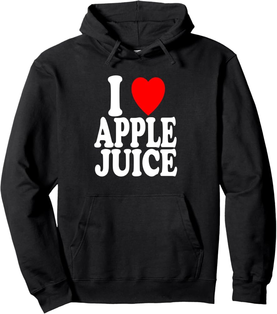 I Heart (Love) Apple Juice Pullover Hoodie | Amazon (US)