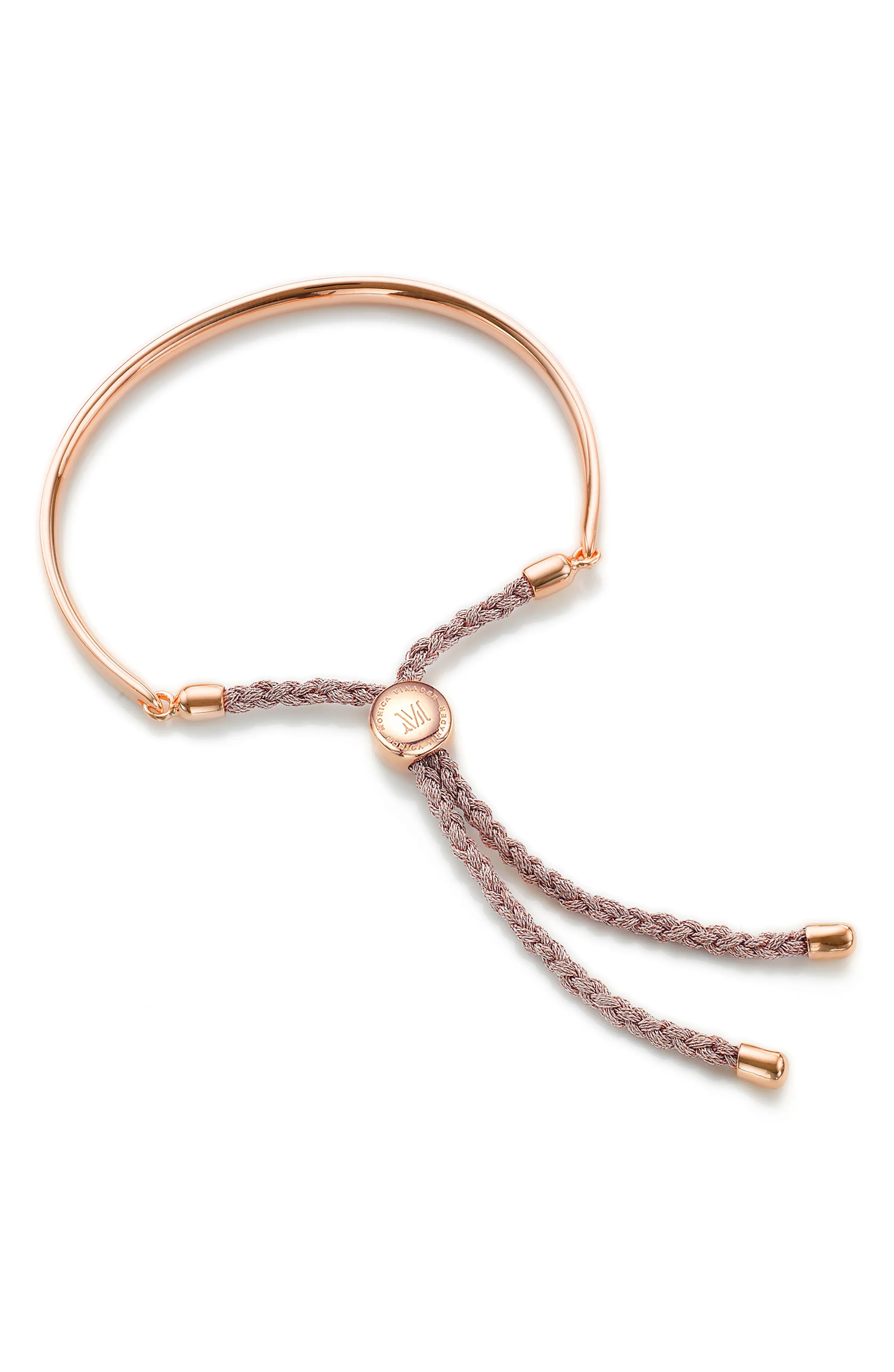 Monica Vinader Engravable Fiji Friendship Bracelet in Ros Gold at Nordstrom | Nordstrom