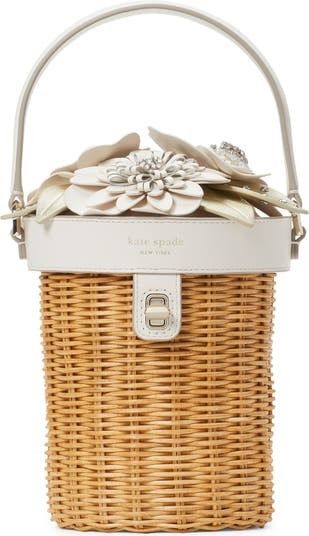 bridal wicker floral crossbody bag Beige Bag Bags Summer Outfits Affordable Fashion | Nordstrom