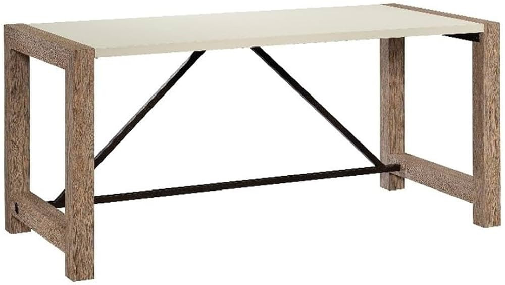 Sauder Dixon City Engineered Wood Executive Desk in Brushed Oak Finish | Amazon (US)