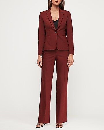 Red Wide Leg Pant Suit | Express