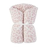 Mud Pie Baby Girls Nursery Chenille Mat, Pink Leopard, 34" Dia | Amazon (US)