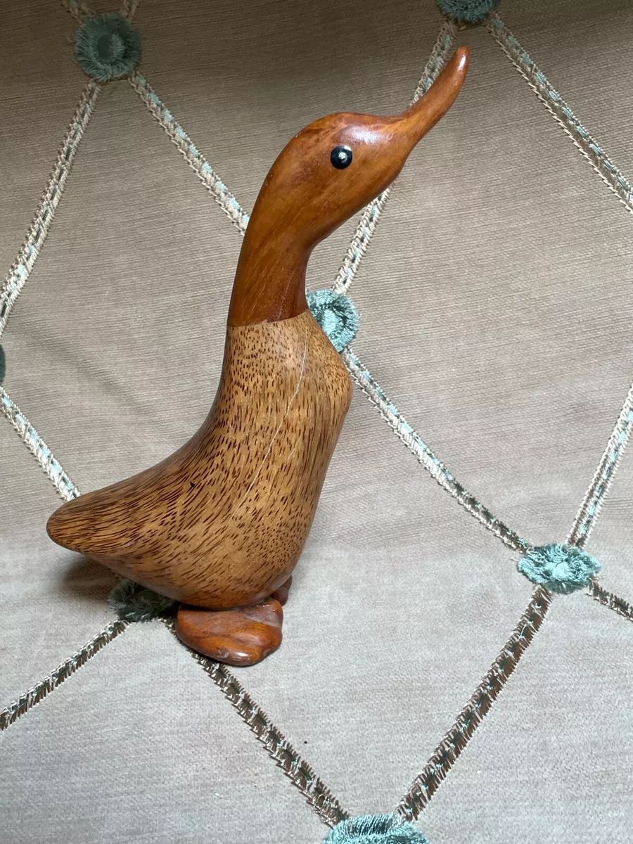 DCUK The Duck Co. Hand Carved Wood Figure Duck Statue 8"  | eBay | eBay US