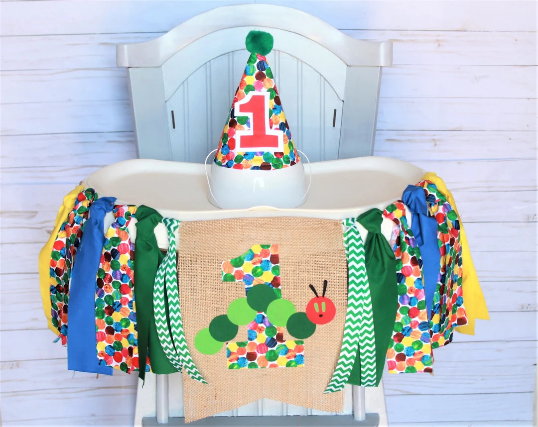Caterpillar First Birthday, First Birthday Banner, First Birthday Hat, Caterpillar First Birthday... | Etsy (US)