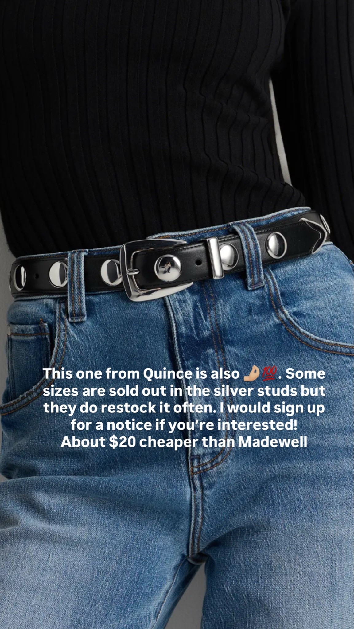 Quince studded belt