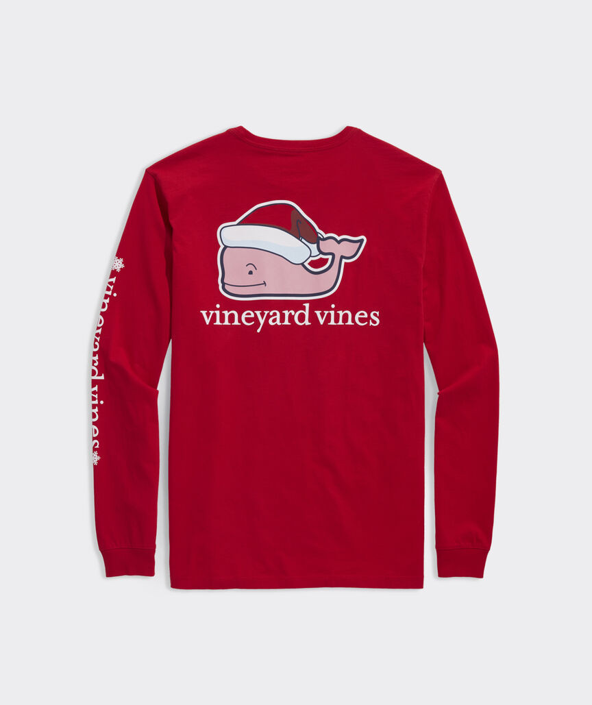 Santa Whale Long-Sleeve Pocket Tee | vineyard vines