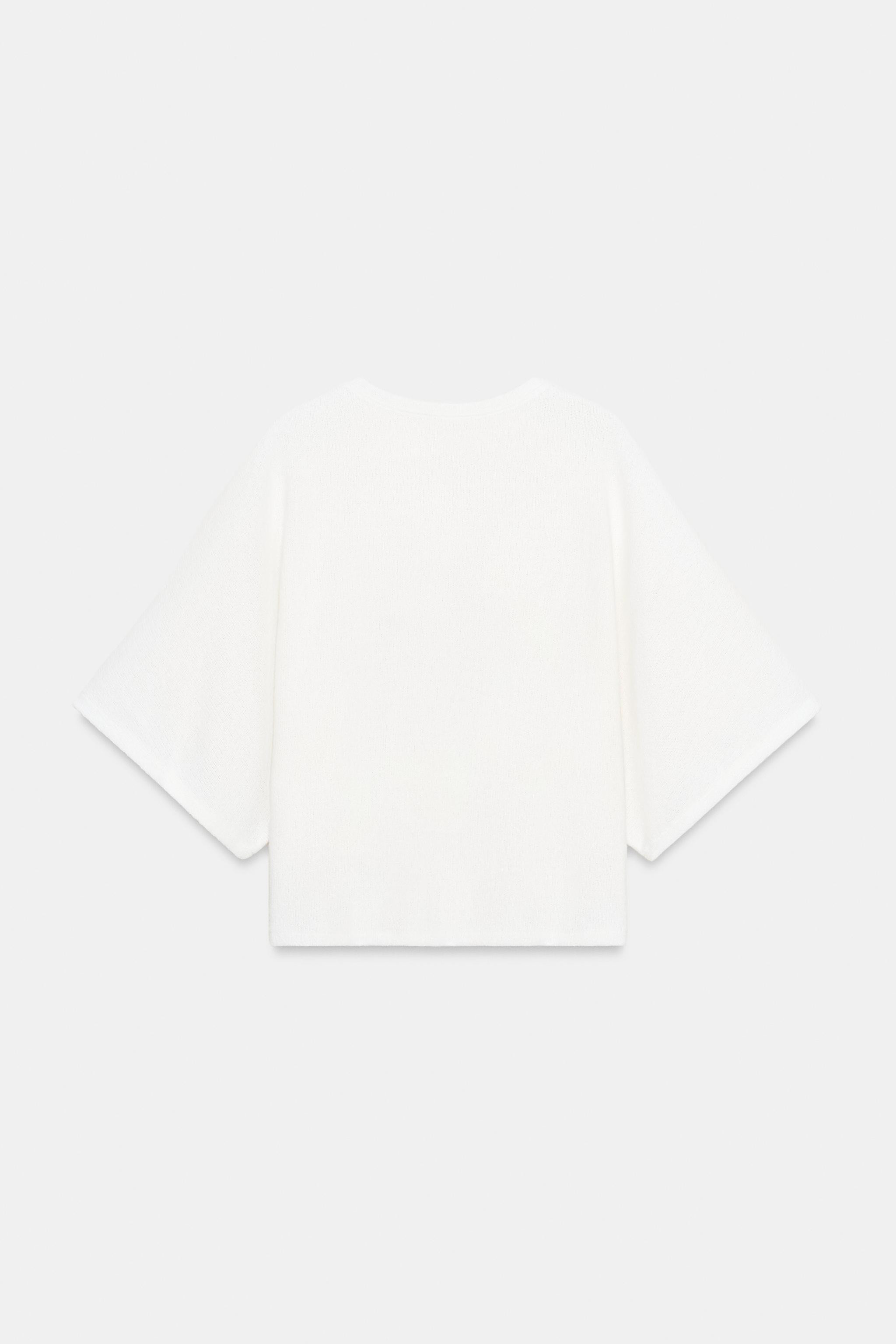 RUSTIC SHORT SLEEVE TOP | Zara UK