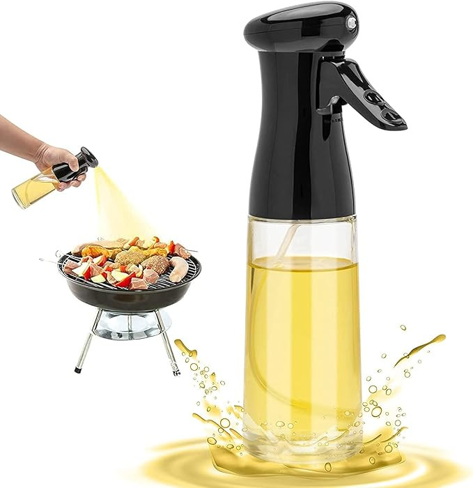 Olive Oil Sprayer for Cooking - 200ml Glass Oil Dispenser Bottle Spray Mister - Refillable Food G... | Amazon (US)