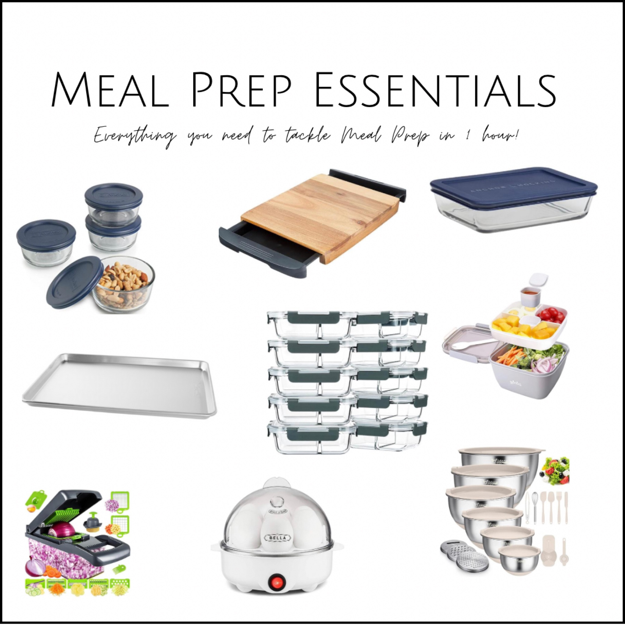 Everything you need to tackle Meal Prep in 1 hour! 

#LTKfit 

#LTKfamily #LTKhome