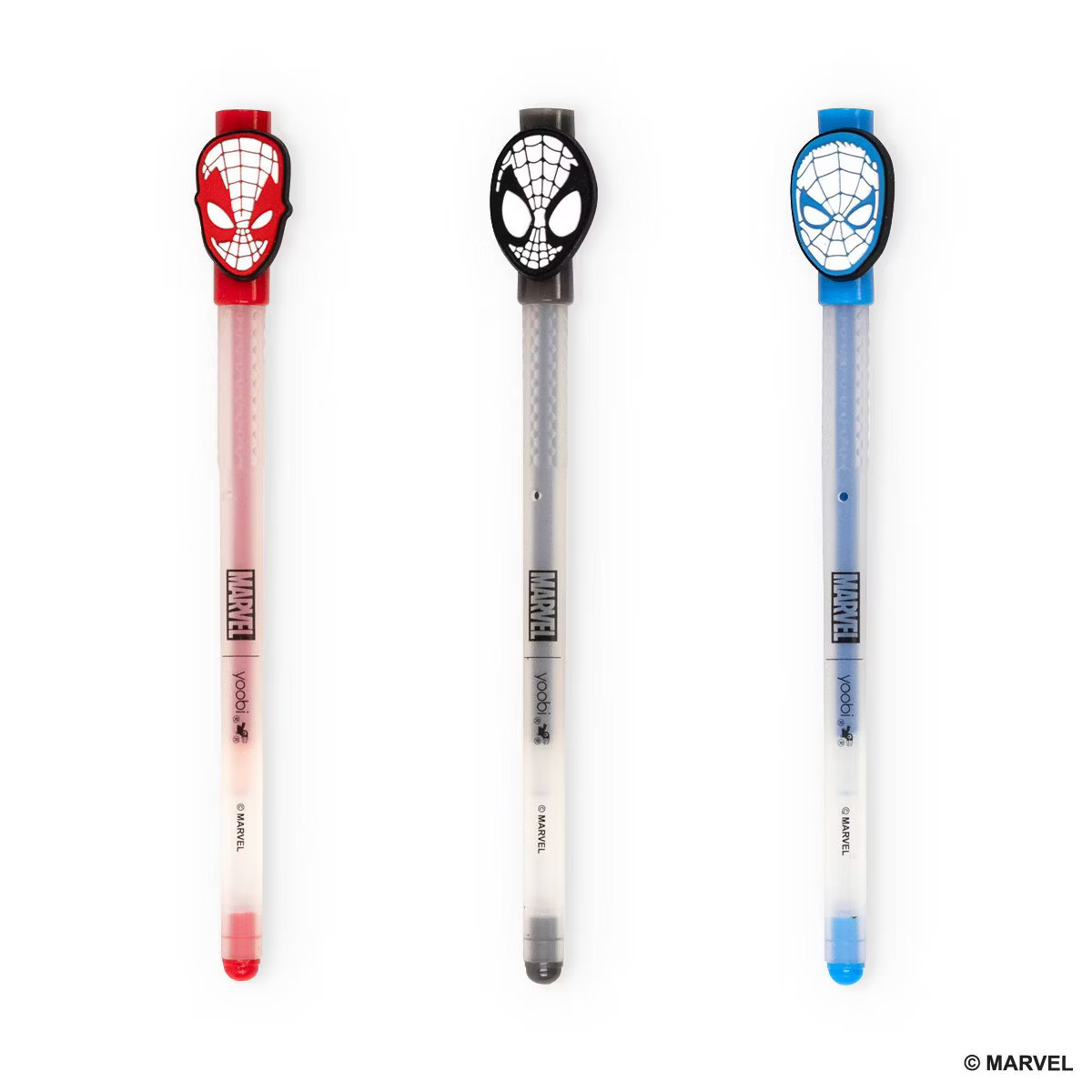Yoobi Marvel Writing Set 3pk Gel Pen With Charms Spider-Man | Target