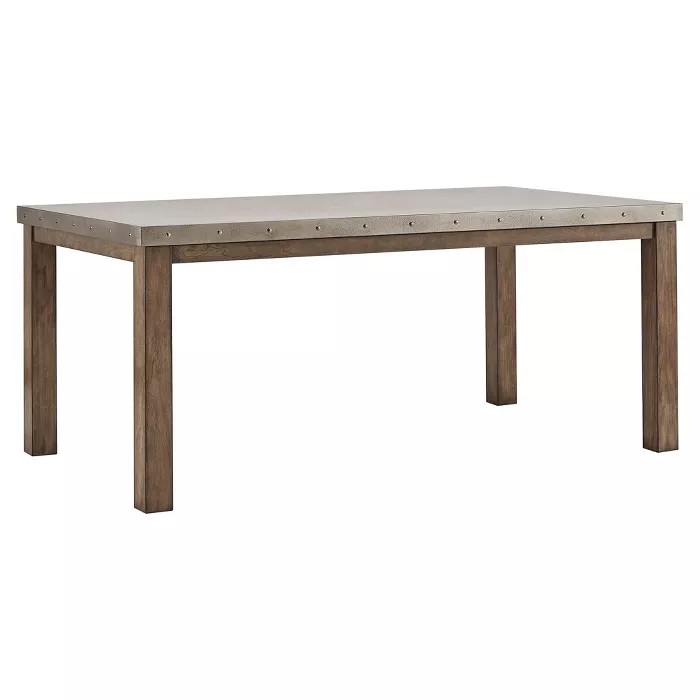 Darden Industrial Steel - Top Dining Table - Weathered Brown - Inspire Q | Target