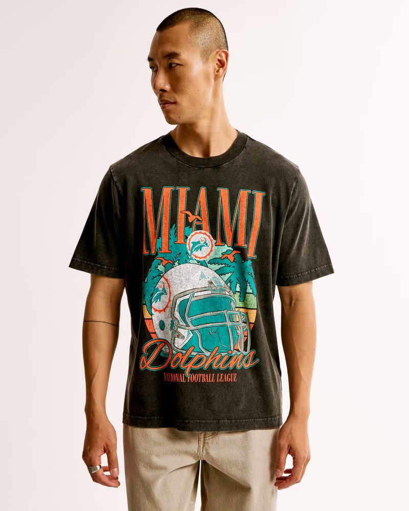 Miami Dolphins Vintage-Inspired Graphic Tee | Abercrombie & Fitch (US)