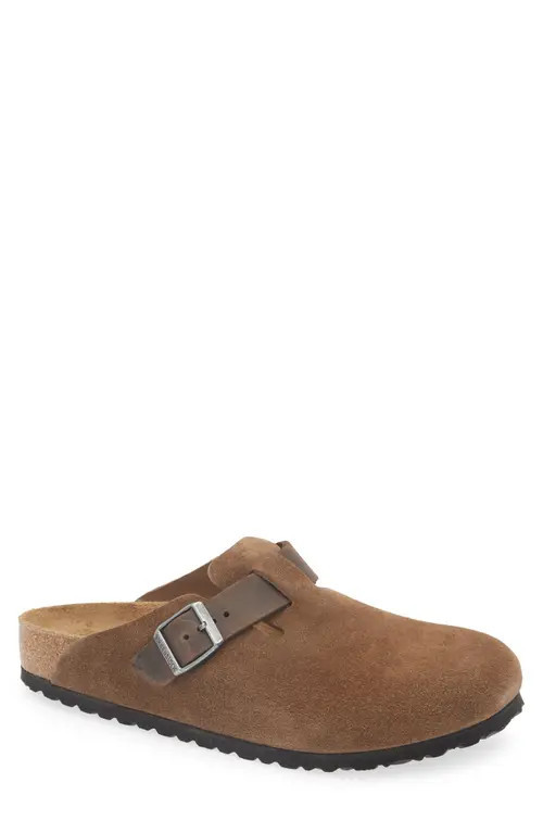 Birkenstock Boston Soft Clog in Dark Tea at Nordstrom, Size 12-12.5Us | Nordstrom