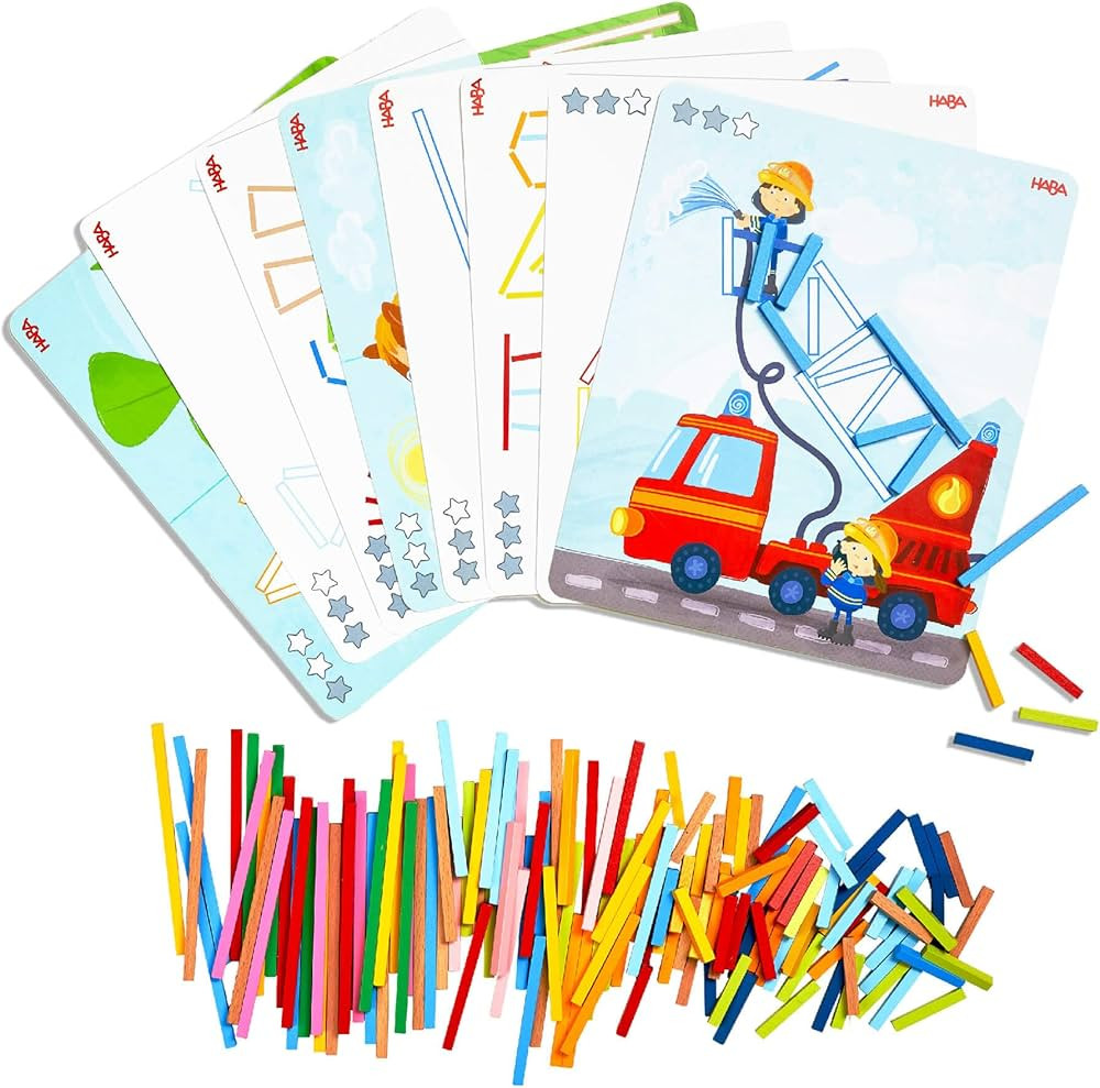HABA Stabix Wooden Arranging and Matching Game: Montessori Toys for 3+ Year Old, Fine Motor Games... | Amazon (US)