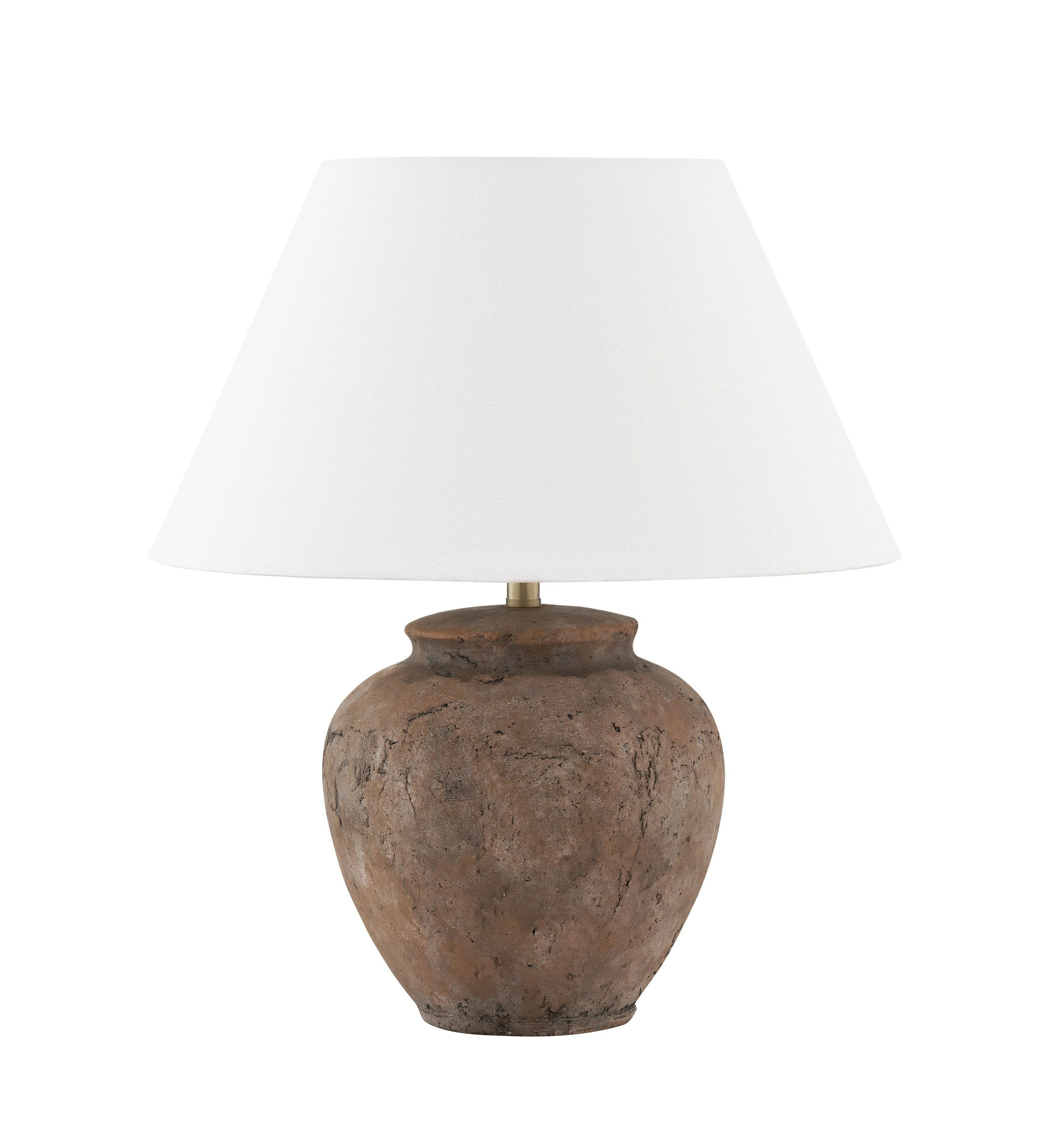 Red Barrel Studio® Willhite 17" Table Lamp with Fabric Shade, Brown | Wayfair | Wayfair North America