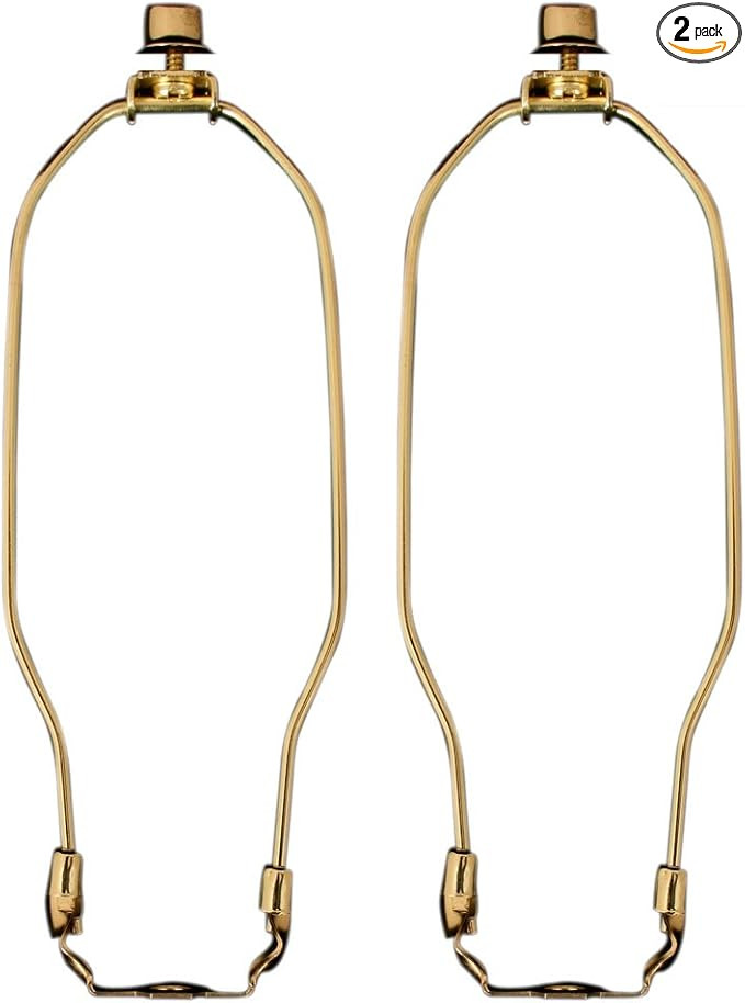Royal Designs 8" Heavy Duty Lamp Harp, Finial and Lamp Harp Holder Set, Polished Brass, More Size... | Amazon (US)