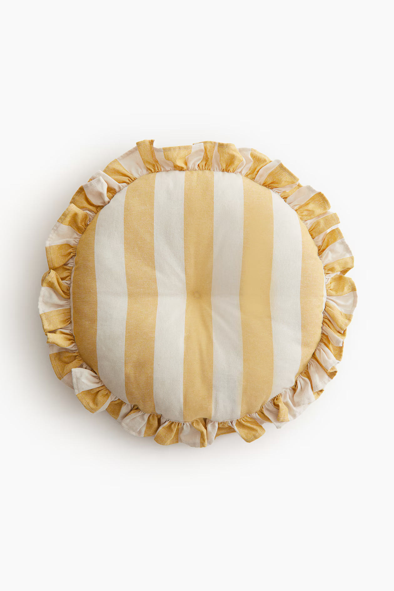 Ruffle-Trimmed Cotton Seat Cushion | H&M (US + CA)