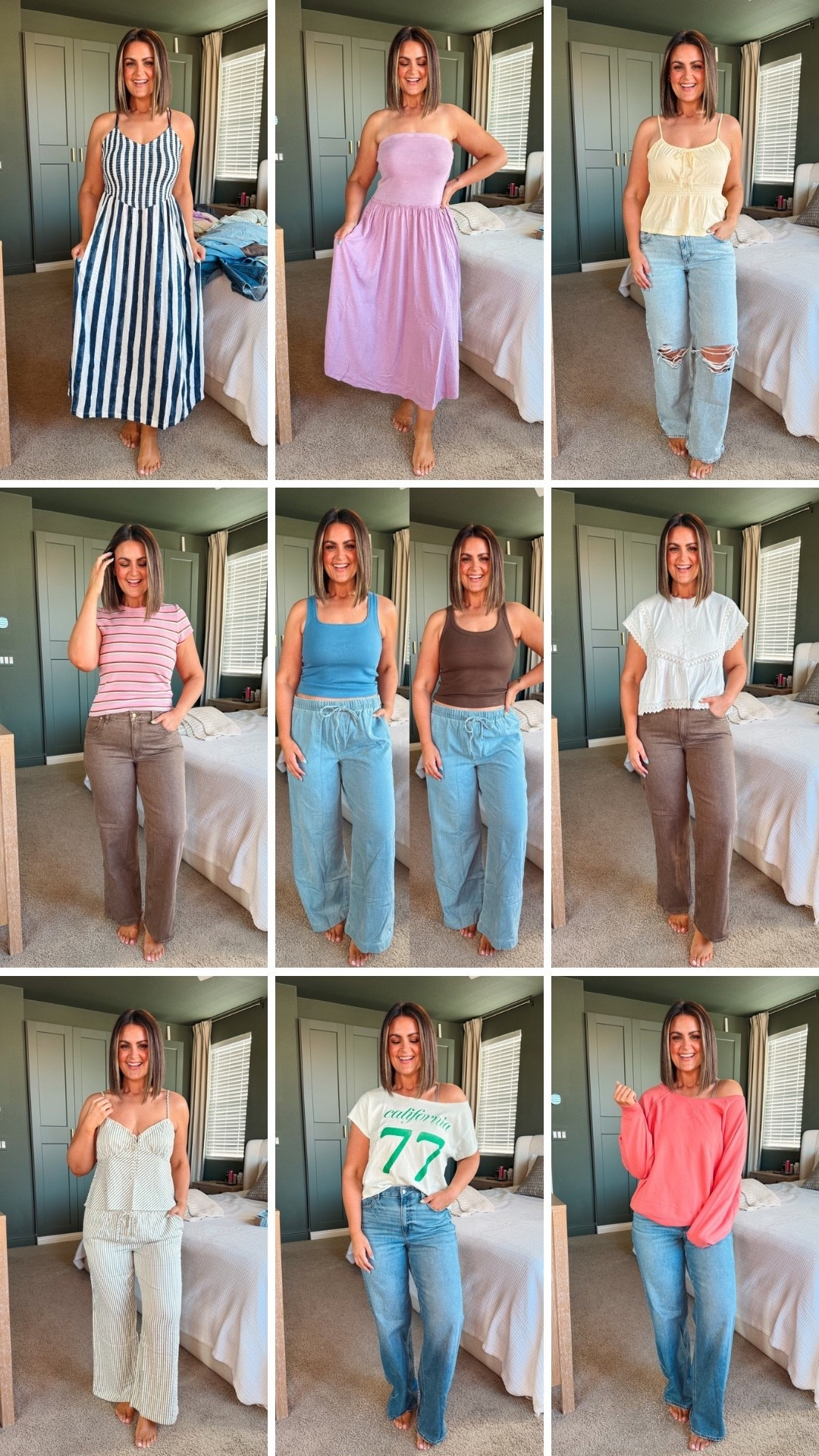 American Eagle Spring try-on
Dresses, large
Striped set, large (need XL pants)
Shirts & tanks, large
Curvy stovepipe distressed jeans, 12Long
Stovepipe brown jeans, 12Regular
Pull on jeans, large
Curvy baggy straight jeans, 12Long
Coral sweatshirt, large (need a medium)

Size 12, midsize, spring outfits, closet staples @American Eagle Outfitters 

#LTKSaleAlert #LTKMidsize #LTKootd