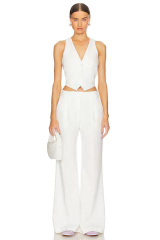 SANS FAFF Pin Tuck Palazzo Pant in White from Revolve.com | Revolve Clothing (Global)