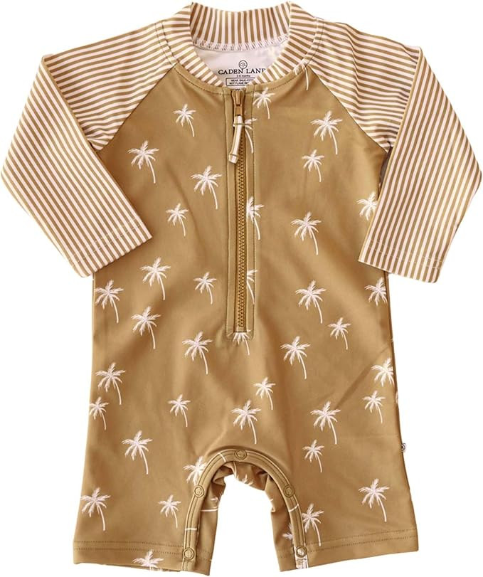 Caden Lane® UPF 50+ Long Sleeve Rash Guard Swim Romper Shortie | Amazon (US)