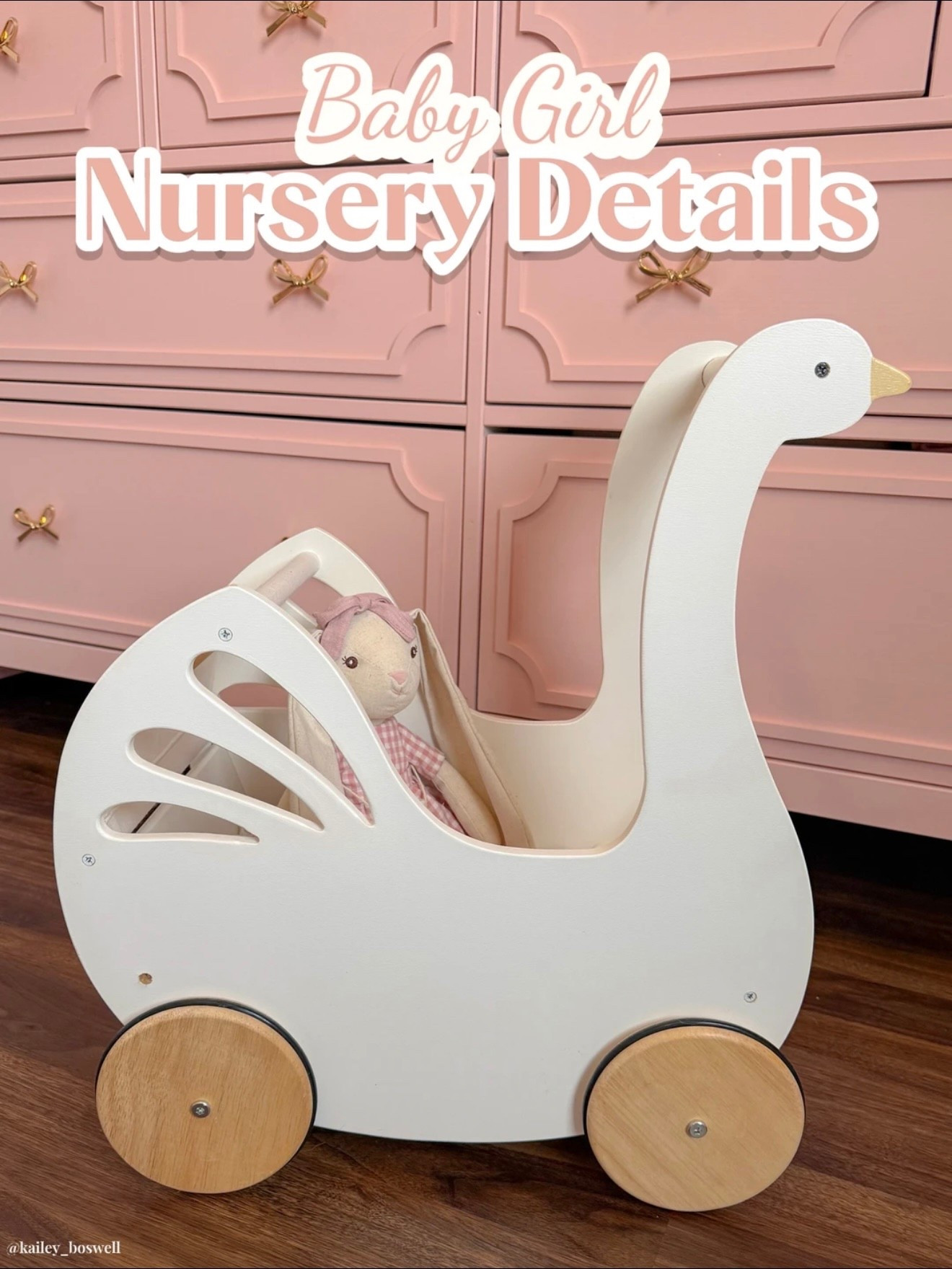 #Swan #SwanNursery #BabyGirl #BabyGirlNursery #Nursery #Baby #NurseryDecor #Bunny #Pink #PinkDresser #Carriage #Stroller #Coquette #Ballerina #Girly #PinkFinds #NurseryFinds #Elegant #Amazon #GirlMom

#LTKHome #LTKBump #LTKBaby