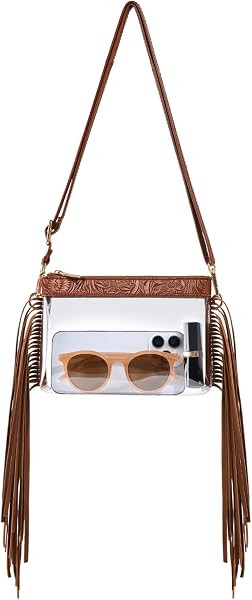Clear Bag for Stadium Events, Clear Purse, Crossbody Bag for Women | Amazon (US)