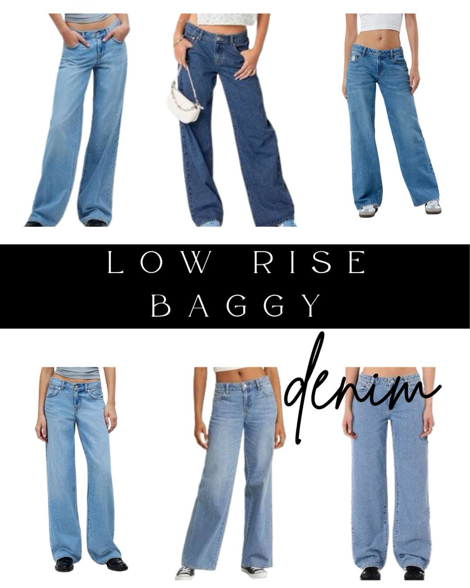 Low rise, baggy, high quality denim that won’t break the bank!! I have 5 out of the 6 pictured here and they’re sooo good!! 💙

#LTKfindsunder100 #LTKstyletip #LTKFestival