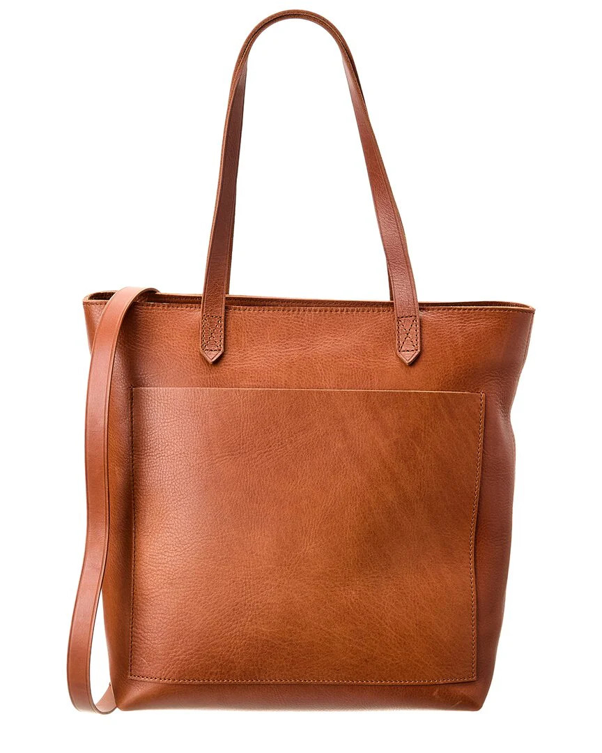 Madewell The Zip-Top Medium Transport Leather Tote | Shop Simon
