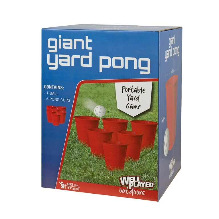 Gener8 Giant Yard Pong Game, Play Indoor or Outdoor - Recommended for Ages 6 Years and up. | Walmart (US)