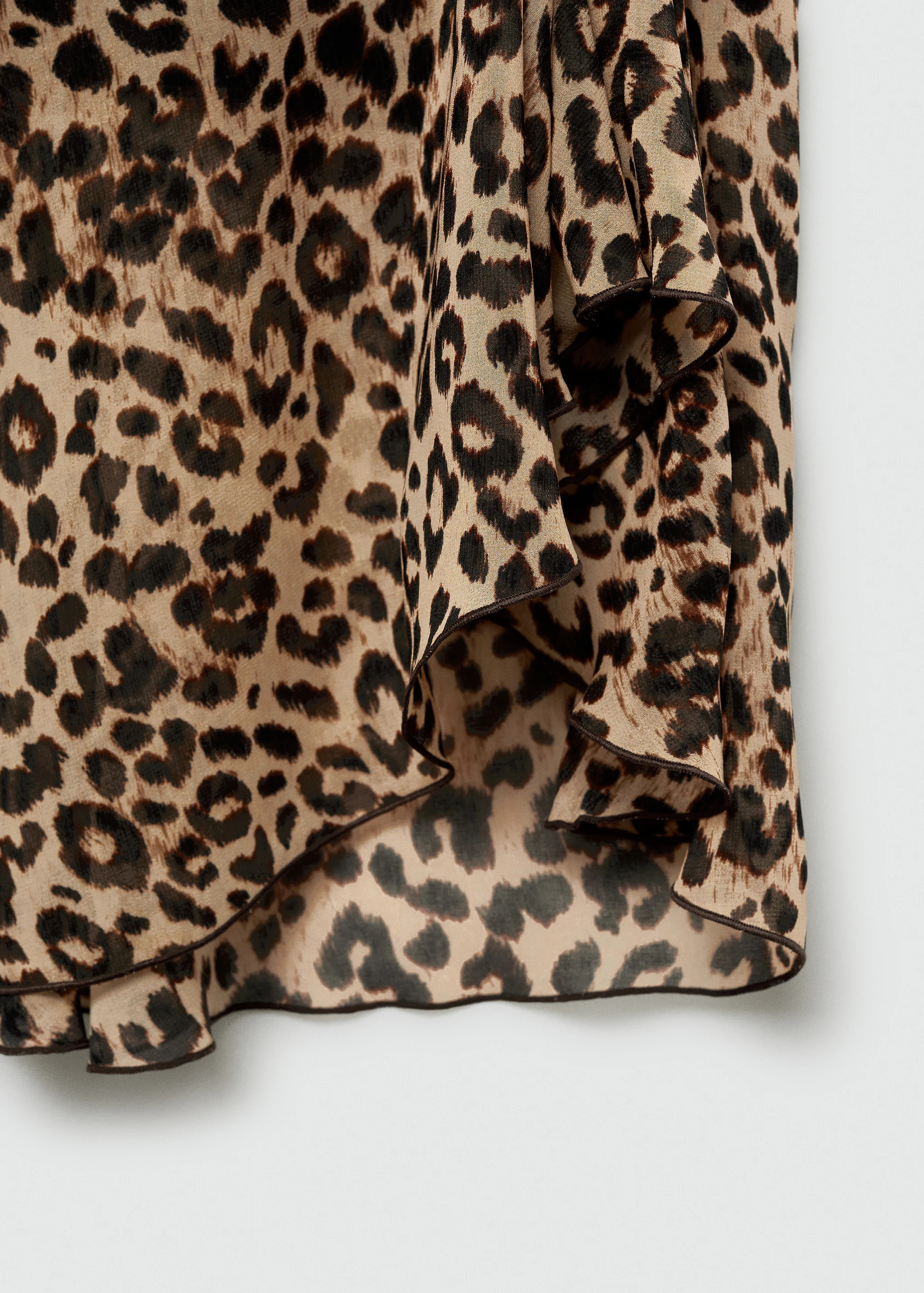 Leopard-print gathered skirt | MANGO (US)