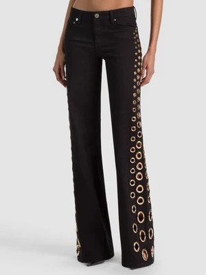 Roxie Grommet Jean - Black | Alice + Olivia