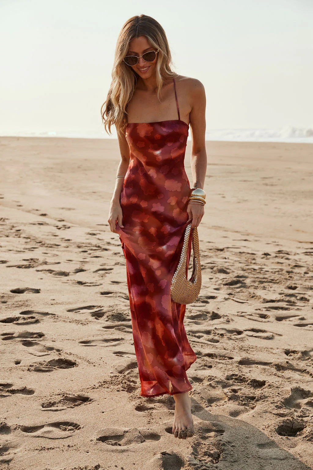Maris Plum Floral Maxi Dress | 12th Tribe