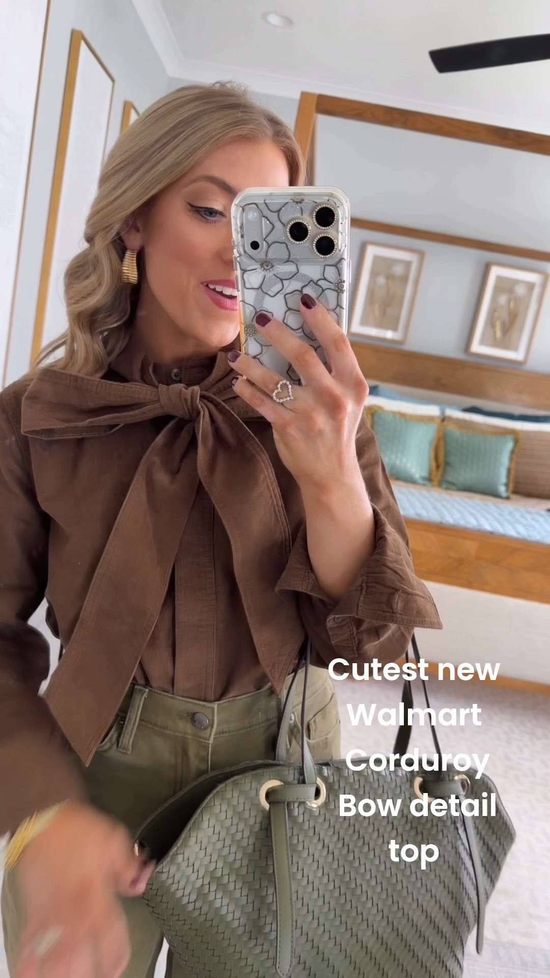 These Walmart new arrivals are giving all the rich fall colors! 🤎🌿 This oversized bow blouse is SUCH a pretty statement top, especially paired with olive green jeans, neutral booties + this gorgeous woven handbag. I love the chocolate brown and olive combination for an elevated fall outfit that’s still easy to wear! 🍂✨

#walmartfashion #walmartfinds #walmartstyle #walmartnewarrivals #fallfashion #falloutfitideas #brownblouse #olivegreenjeans #walmartoutfit #affordablefashion #womensfallfashion #fallstyle #walmartfashionfinds

#LTKootd #LTKPetite