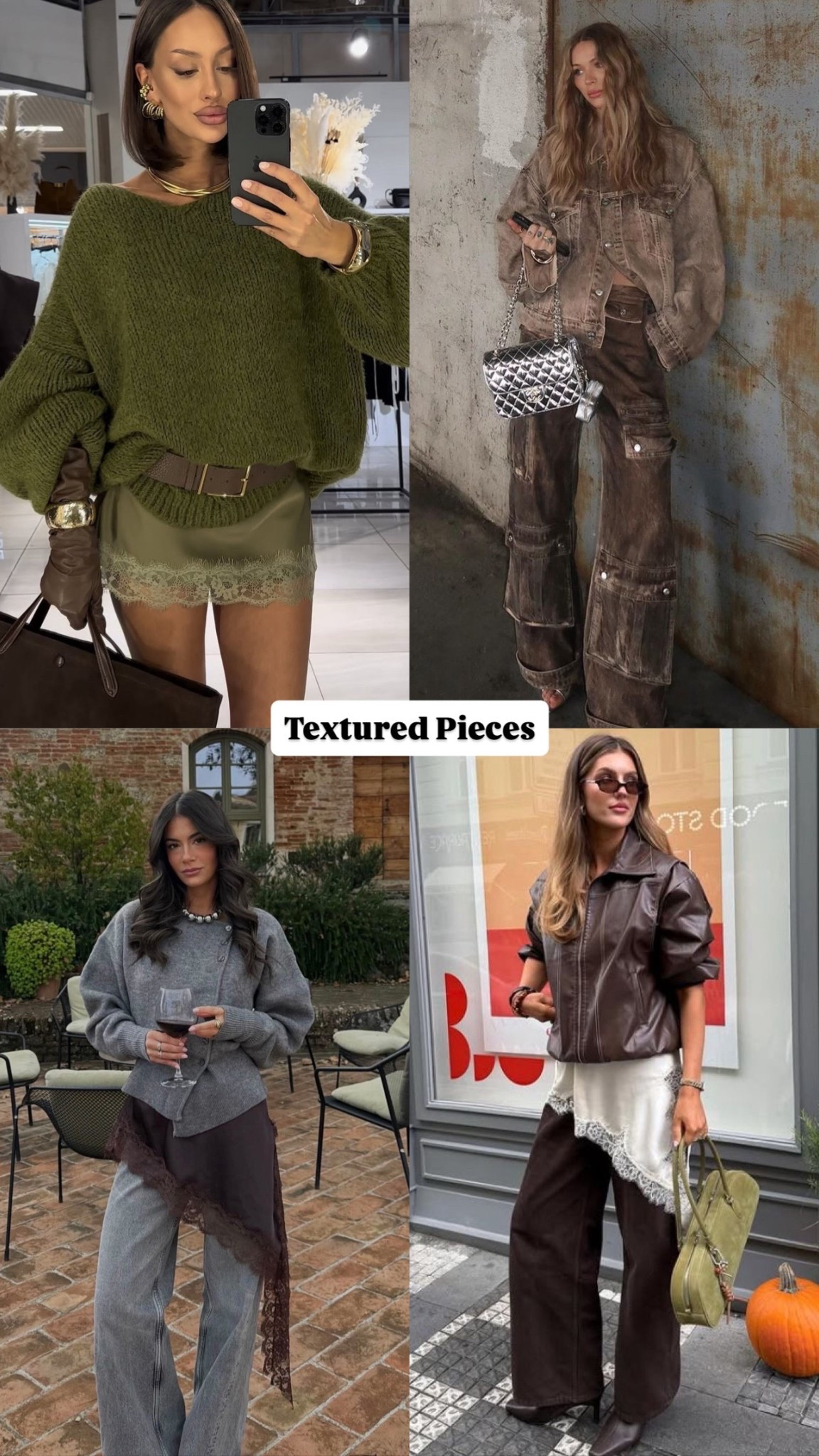 Texture is everything 🖤 Add interest to your outfit with bold textures like satin, tweed, or chunky knits. #coolgirlstyle #ootd #trendy2026 #fashiondetails #texturedfashion #streetstyle

#LTKootd