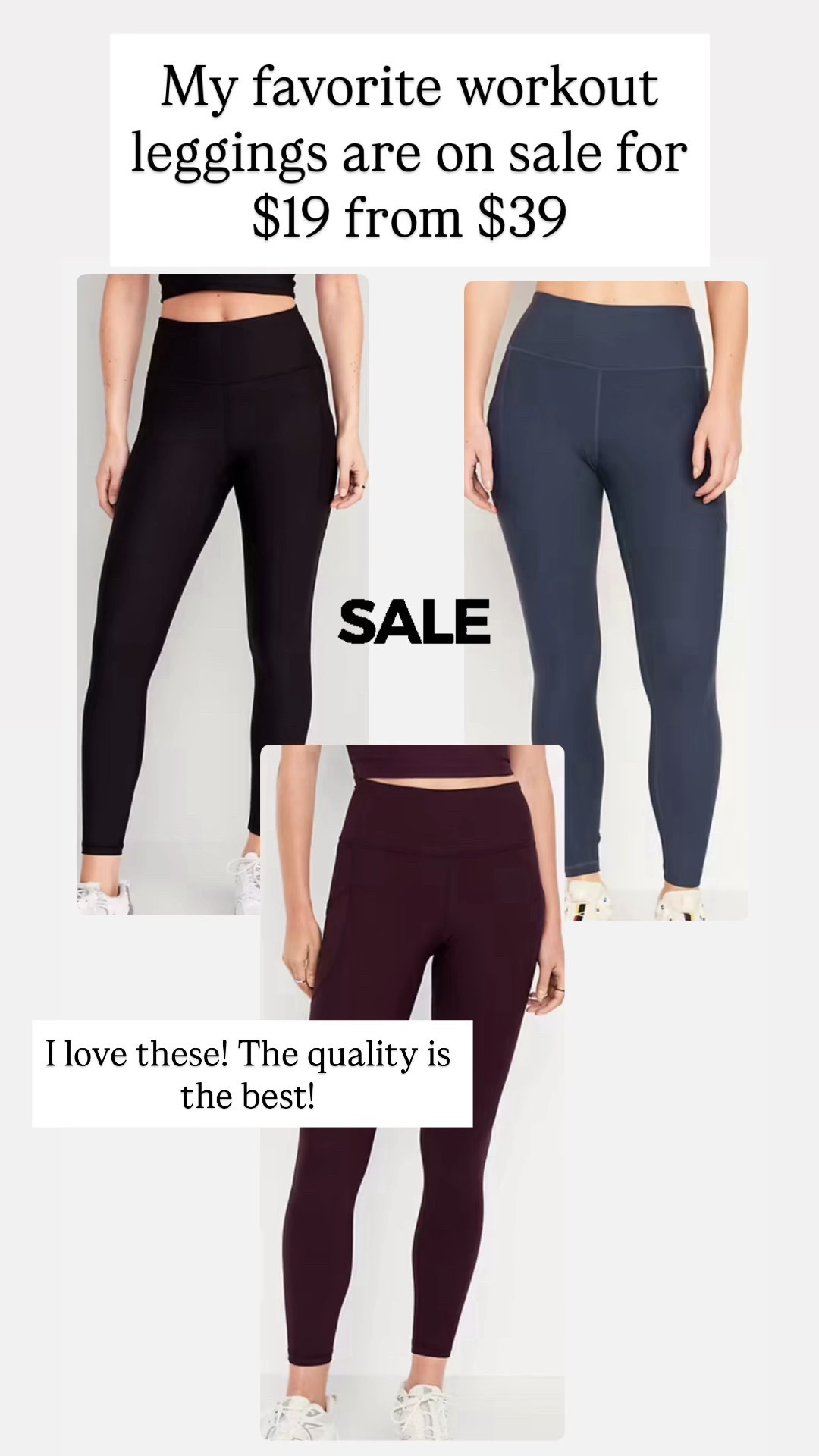 I’m trying to work out more this month with a routine back in place! I just stocked up on some of my favorite workout leggings from Old Navy! All on sale right now! 

#LTKActive #LTKSaleAlert
